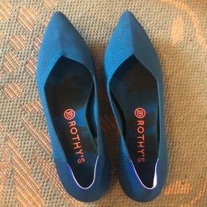 Work once pointy toed Rothy’s in teal